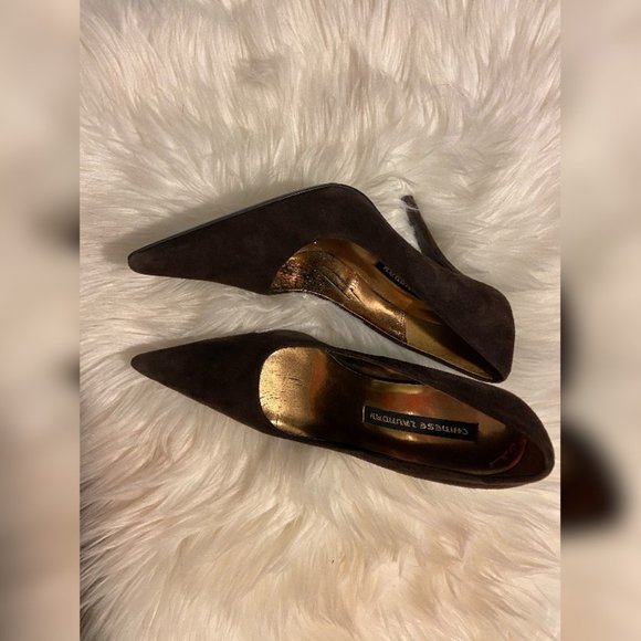 Chinese Laundry pointed toe suede heels - Picture 1 of 4